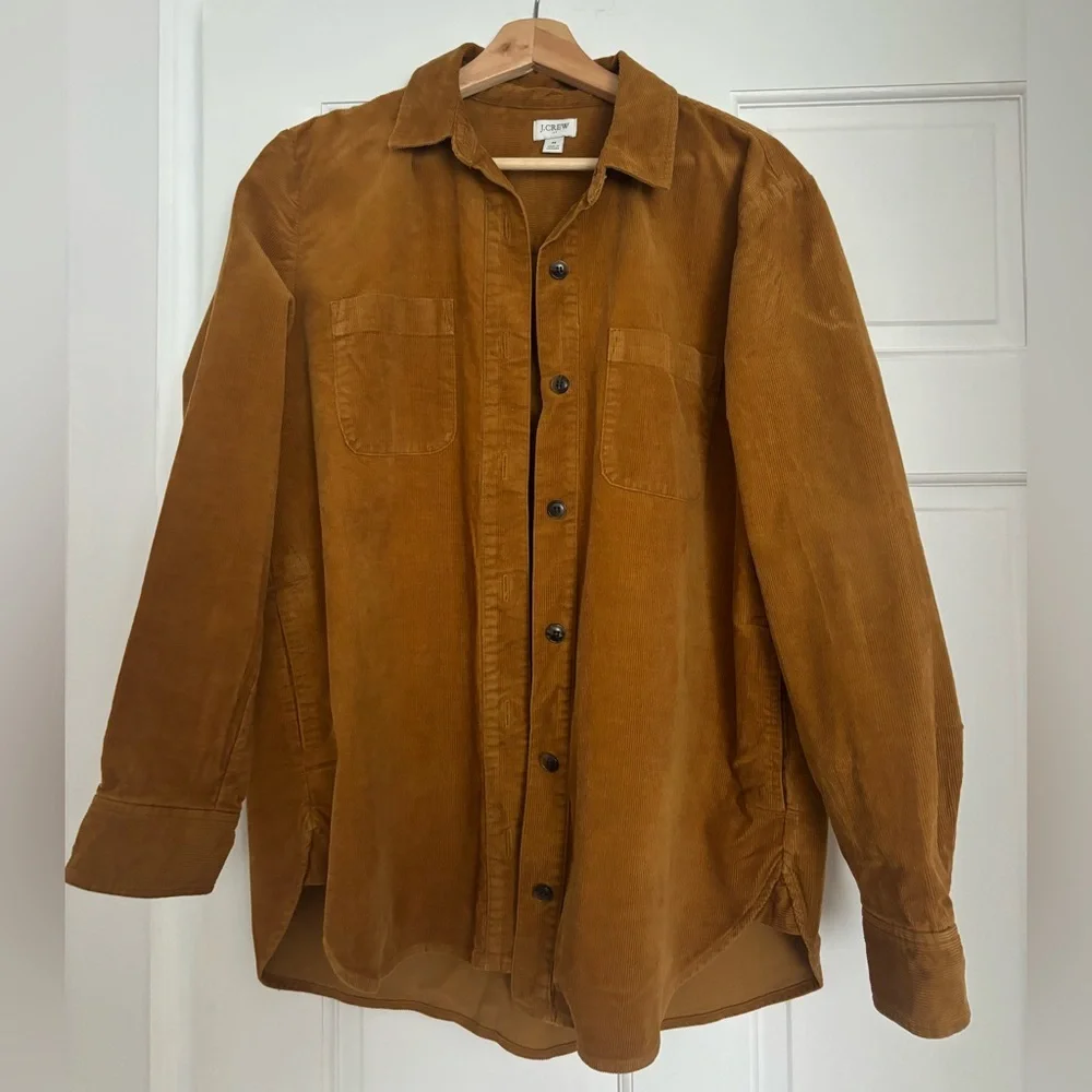 J. Crew Mustard Corduroy Shirt Jacket